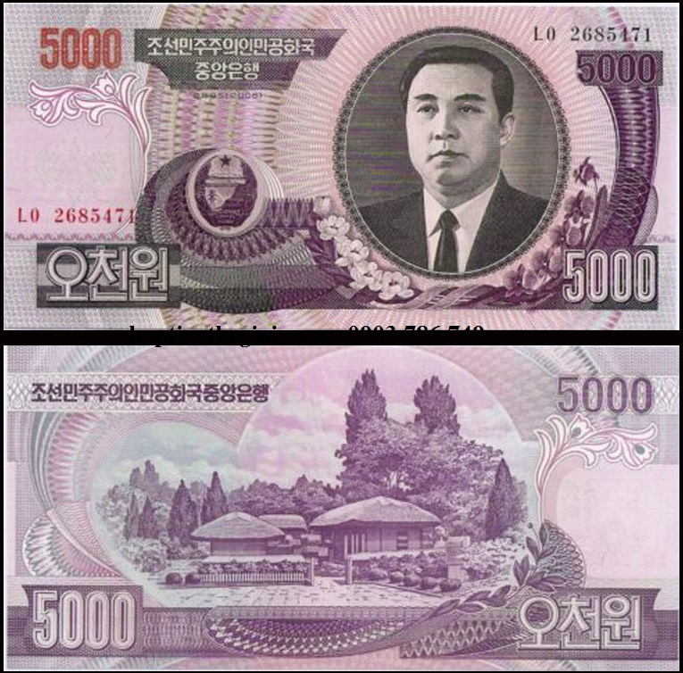 Triều Tiên 5000 Won 2006 UNC